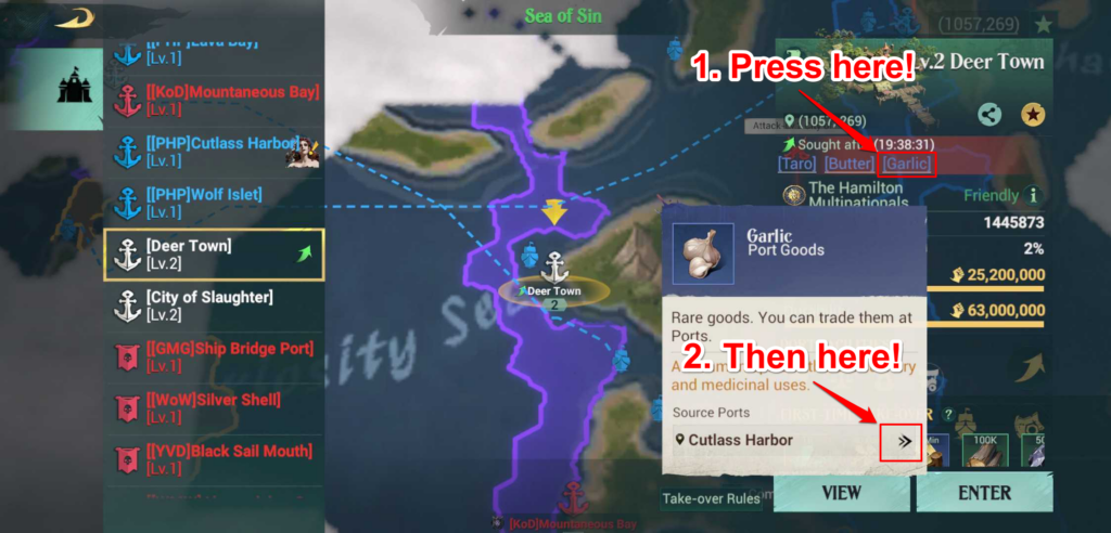 Navigating to Cutlass Harbor - Sea of Conquest