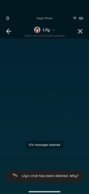 576 messages with Lily deleted 