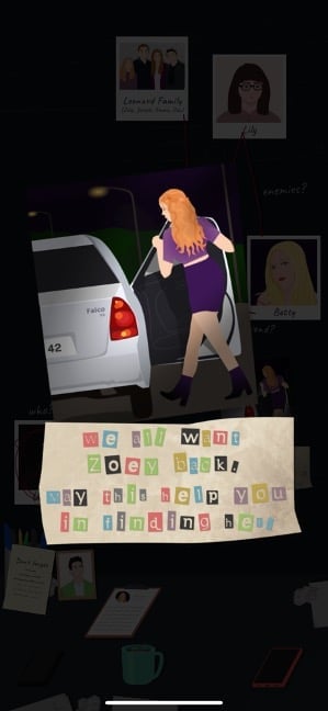 zoey entering mike car