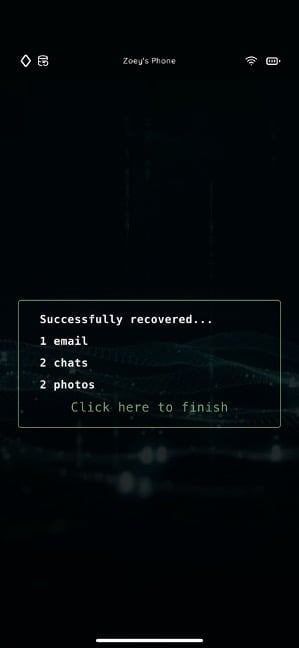 recover a mail, two chats, and two pictures