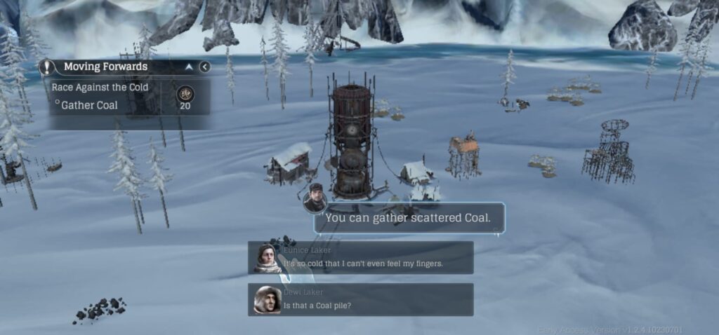gathering scattered coal