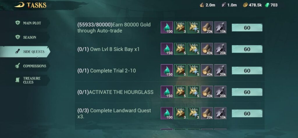side quests