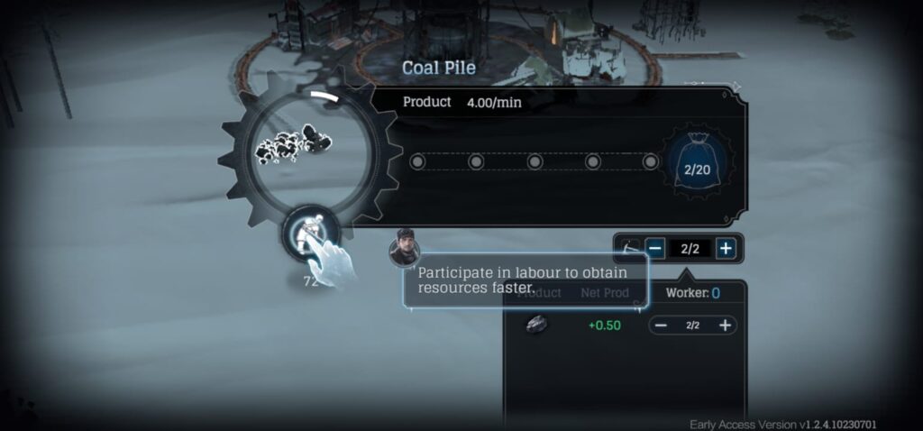 manually extracting coal from coal pile