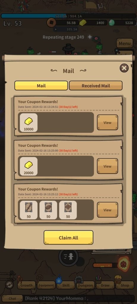 Boori's Spooky Tales - coupon rewards in the mail