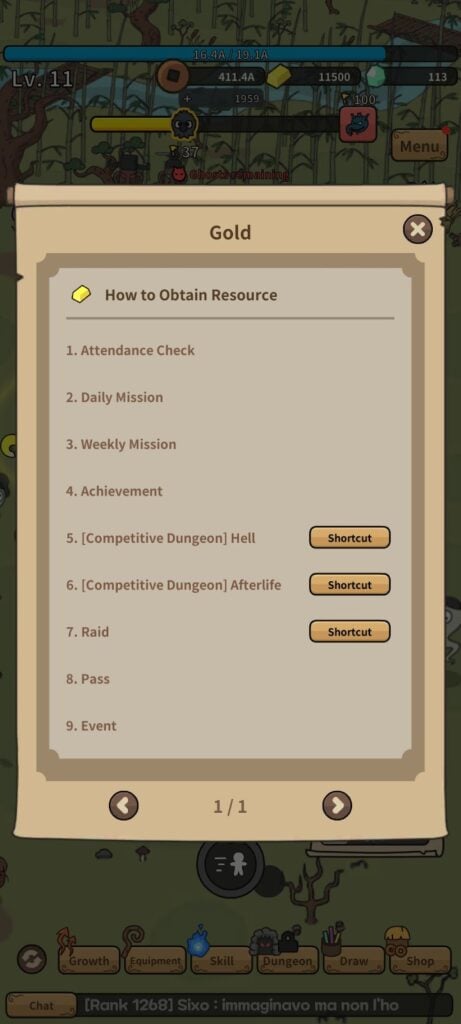 Boori's Spooky Tales - Gold (item sources)