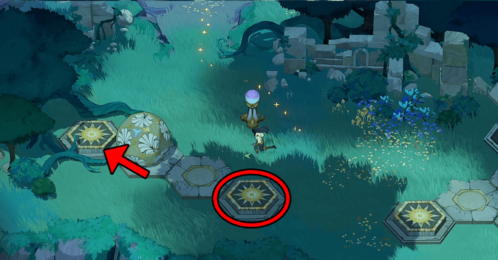 AFK Journey Map - Dark Forest 6 - Pressure Plate puzzle