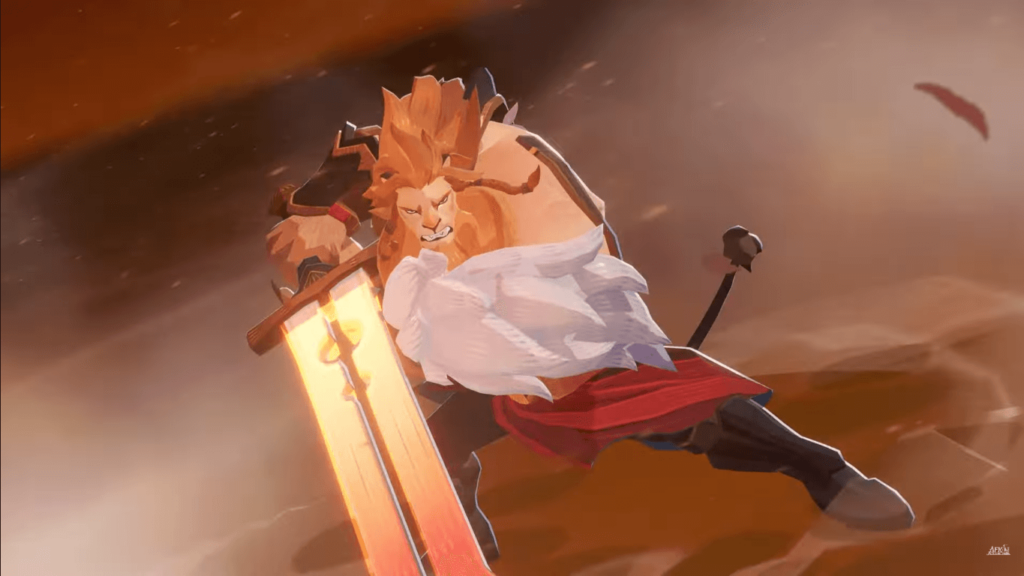 Brutus posing for an attack in AFK Journey (AFK2).