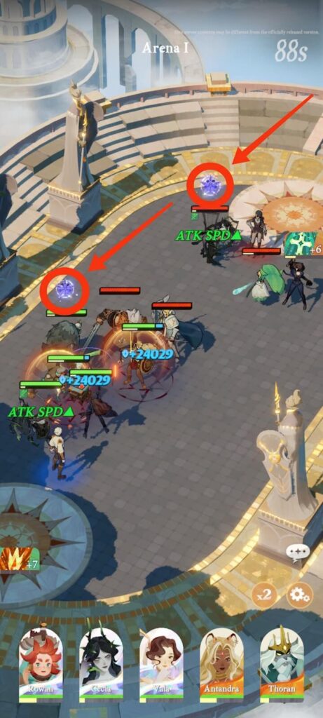 Attack-focus indicator (highlighted) - AFK Journey (AFK 2)