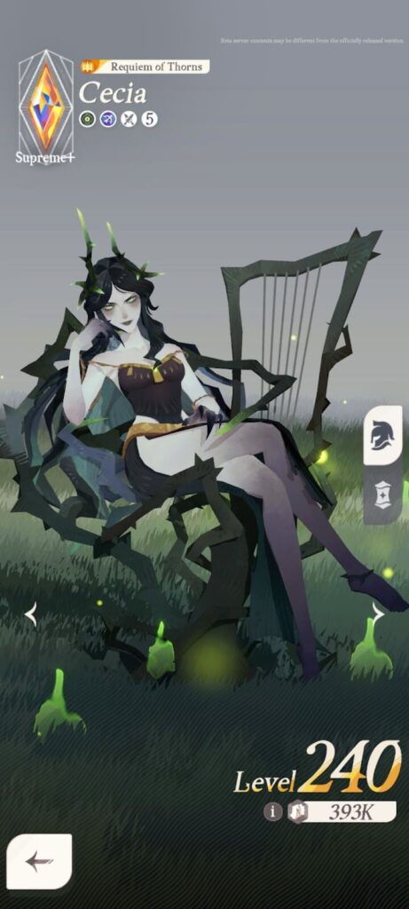 Cecia's Collection page (AFK 2) - AFK Journey