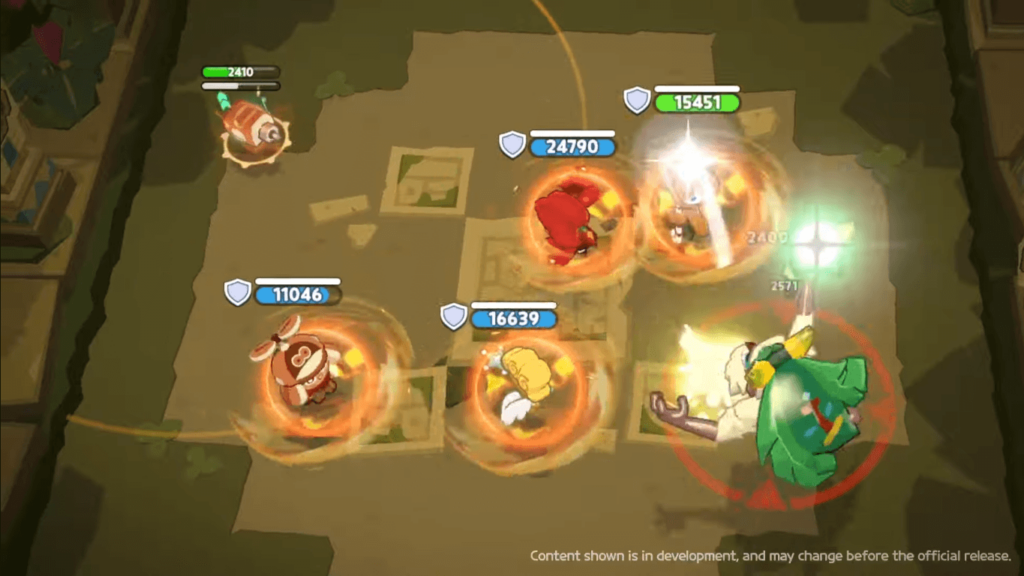 Players fighting the Boss, Shamonkey, during CookieRun: Tower of Adventures's beta testing.