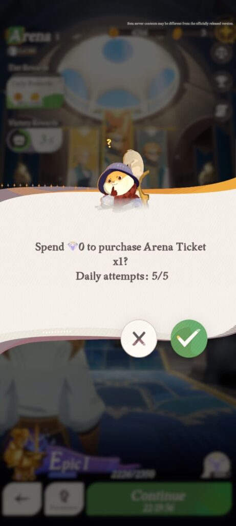 Free arena ticket - AFK Journey (AFK 2)