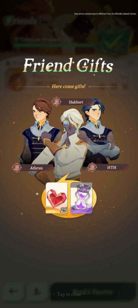 Friend gifts (Essence Hourglass obtained) - AFK Journey (AFK2)