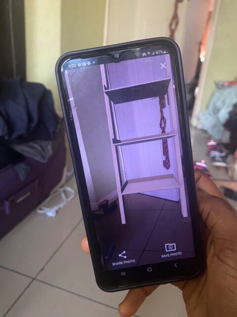 Placing virtual ladder in room with Augment app