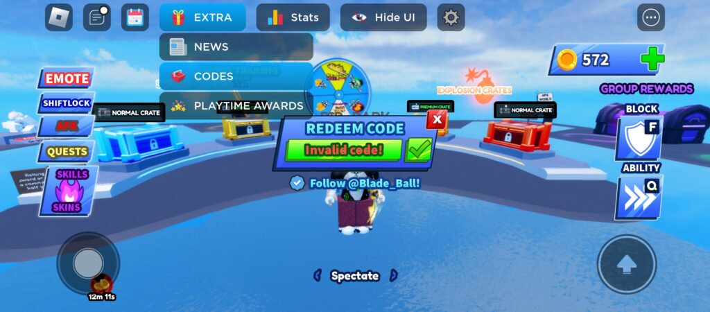 not working codes