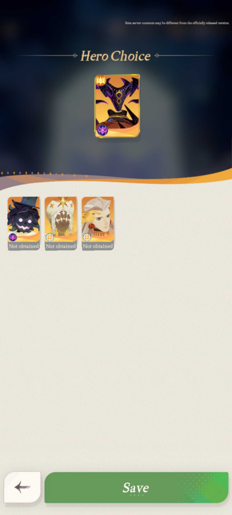 Hero Choice screen in Stargaze Station, AFK Journey
