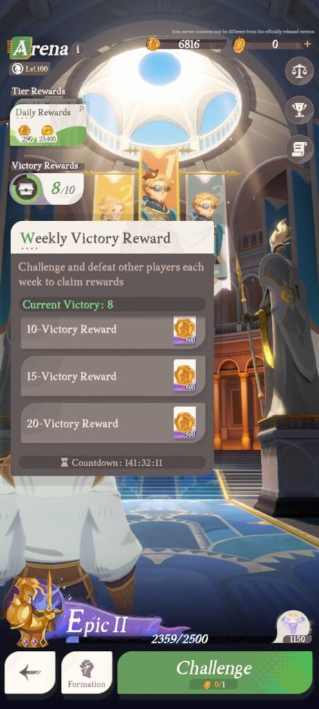 Weekly Victory rewards - AFK Journey (AFK 2)