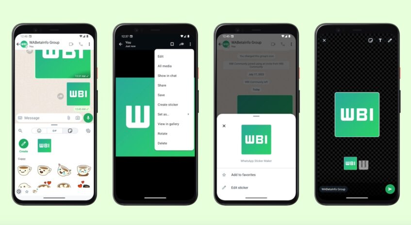 WhatsApp sticker editor in the latest beta update