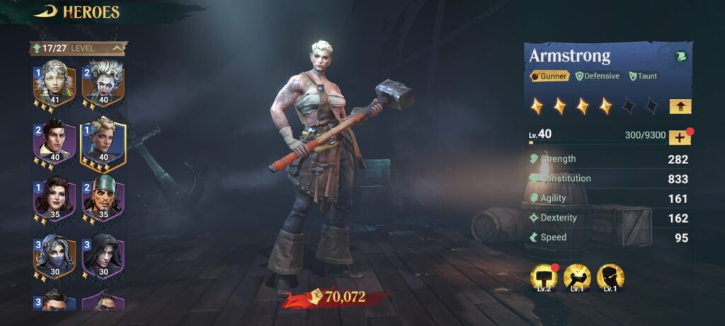 Armstrong's character page - Sea of Conquest