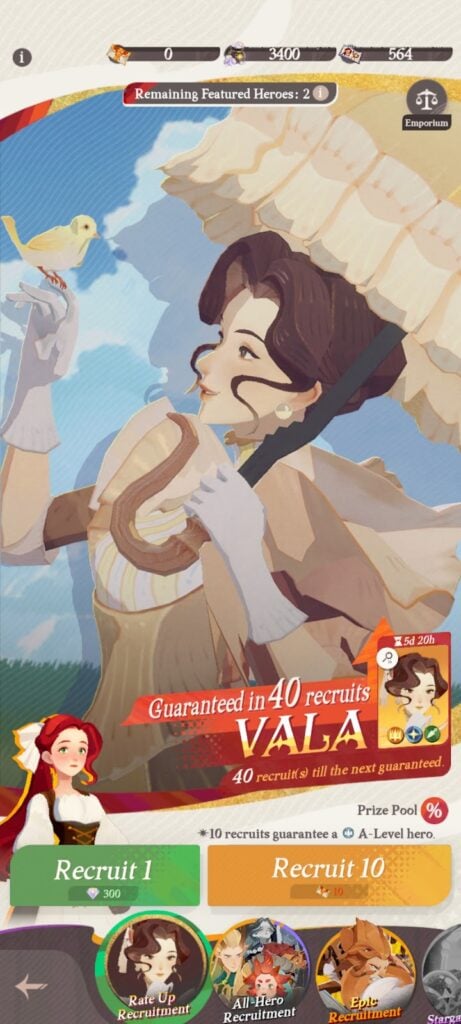 Rate up recruitment banner - AFK Journey