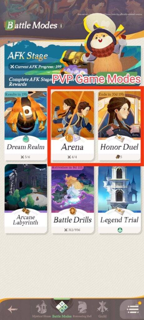 PVP Game Modes - AFK Journey