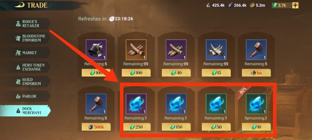 Heart of Atonement available for purchase (Dock Merchant stall)- Sea of Conquest