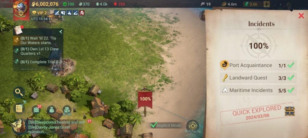 100% Port Incidents - Sea of Conquest