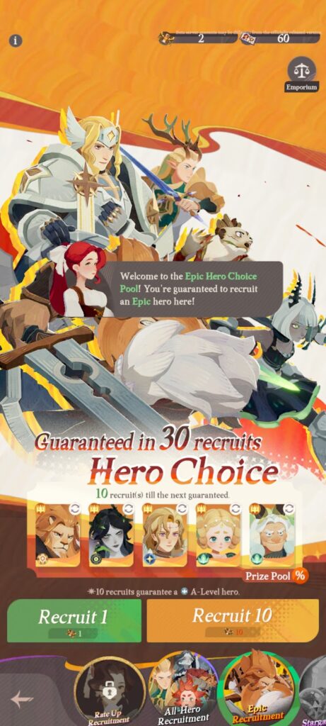 Epic Recruitment banner - AFK Journey
