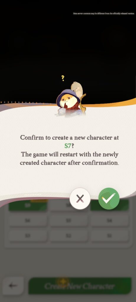 Character switch confirmation prompt - AFK Journey
