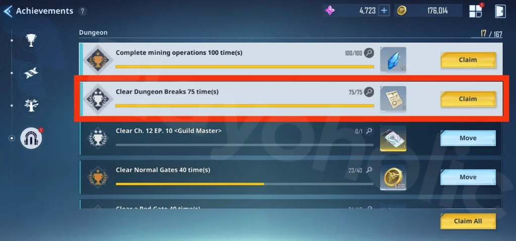 Achievements (get Weapon Design) - Solo Leveling Arise