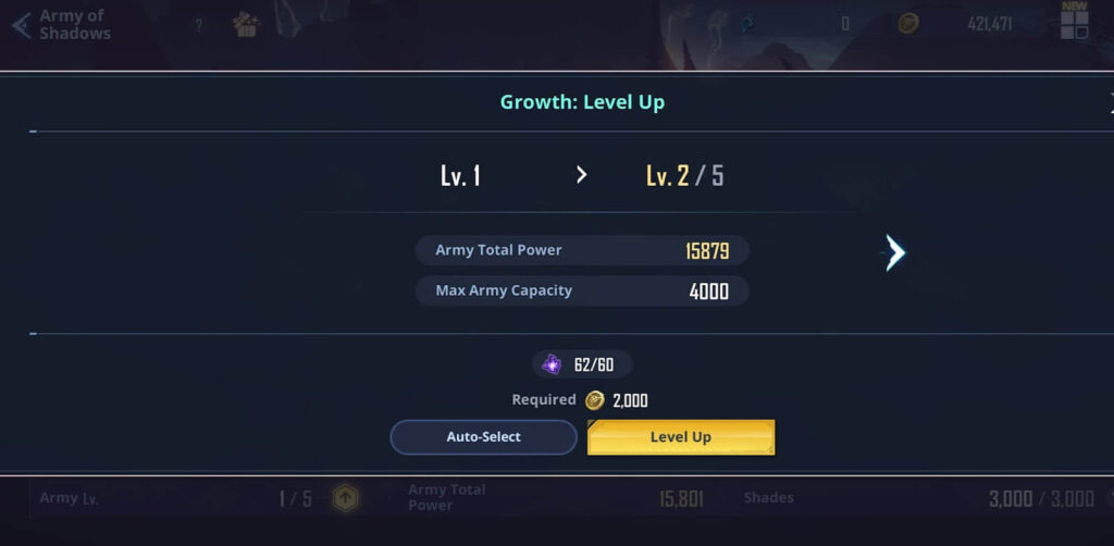 Army of Shadows level up (get stronger fast) - Solo Leveling Arise