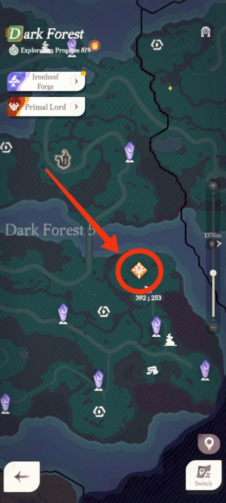 Eternal Inscription map indicator - AFK Journey (AFK2)