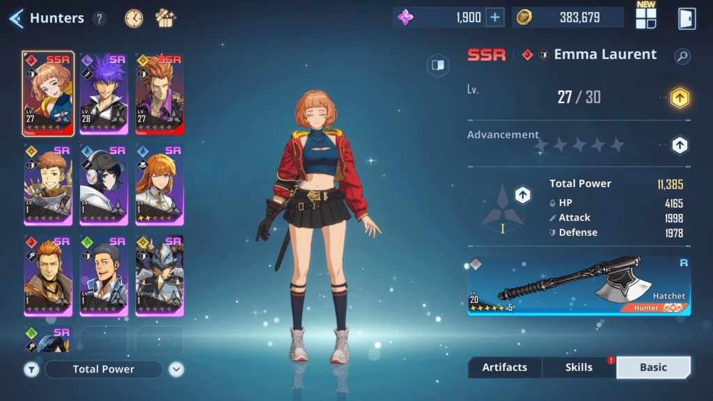 Hunters Upgrade Page - Solo Levling Arise