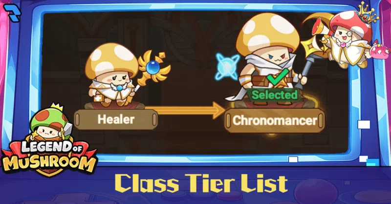 Featured image for Legend of Mushroom's Class Tier List.
