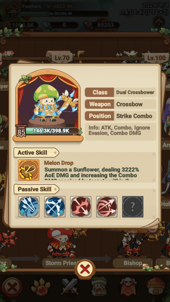 The Dual Crossbower in Legend of Mushroom.