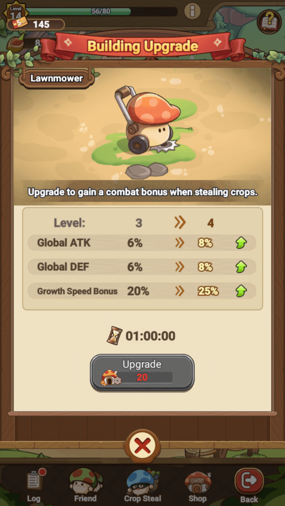 The Shroomie Farm's Lawnmower in Legend of Mushroom.