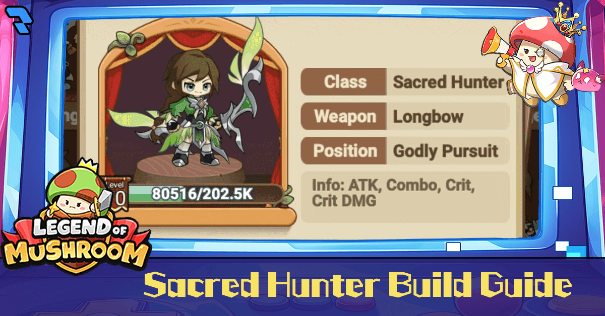 Featured image for the Sacred Hunter build guide for Legend of Mushroom.