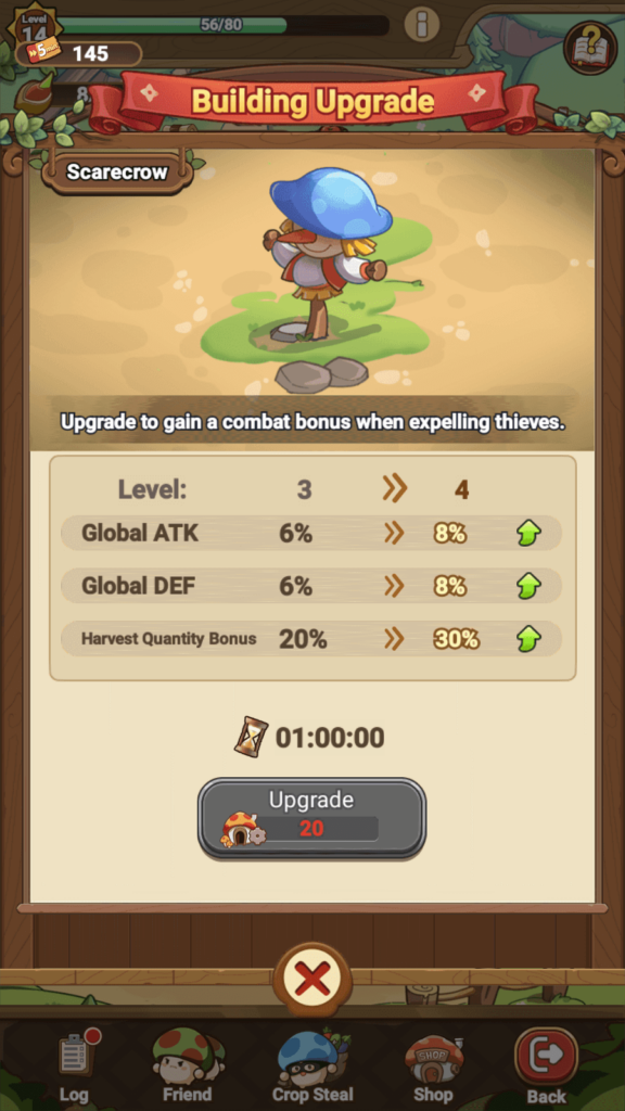 The Shroomie Farm's Scarecrow in Legend of Mushroom.