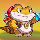 The Wealthy Lizard's icon from Legend of Mushroom.
