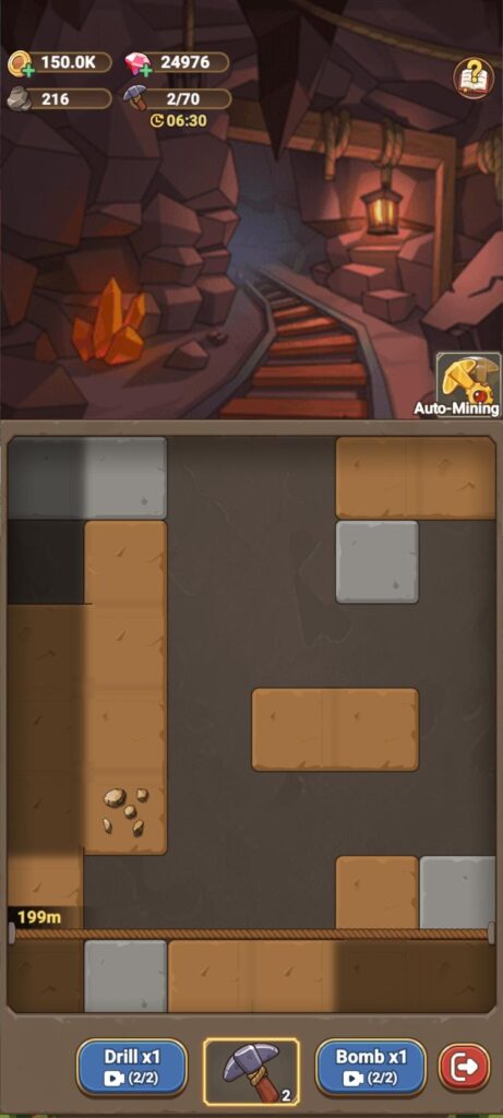 Mining in Legend of Mushroom