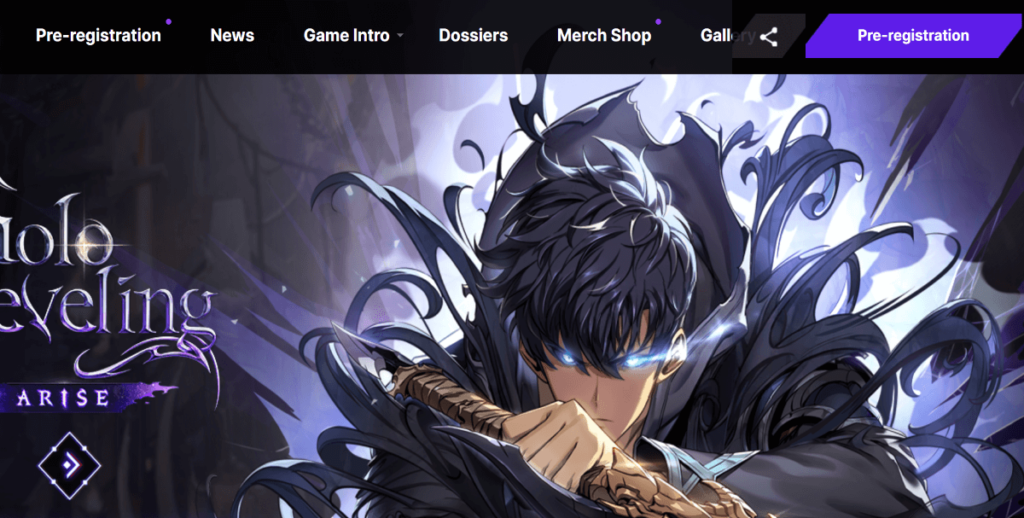Solo Leveling: Arise' Pre-Registration page - Solo Leveling: Arise