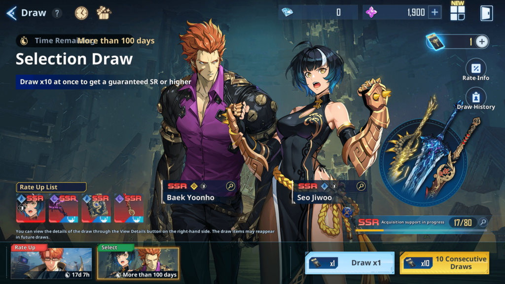 Selection Draw - Solo Leveling Arise
