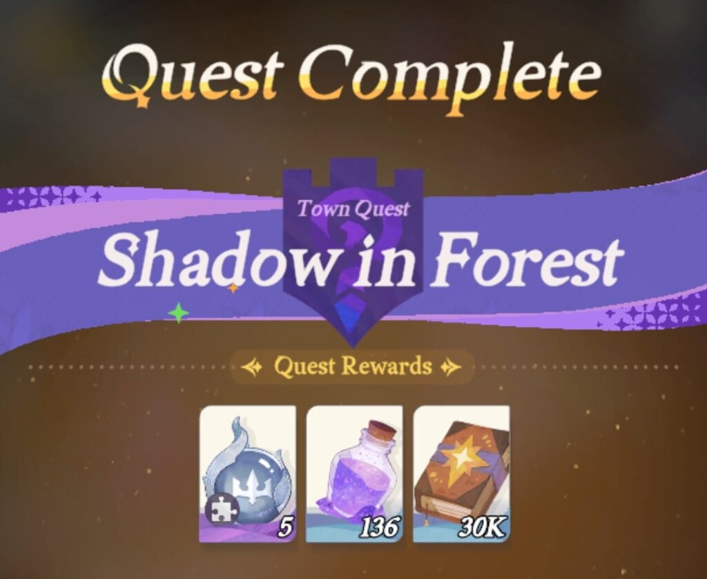 Shadow in Forest side quest rewards - AFK Journey (AFK2)