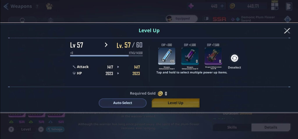 Weapon Level up (get stronger fast) - Solo Leveling Arise