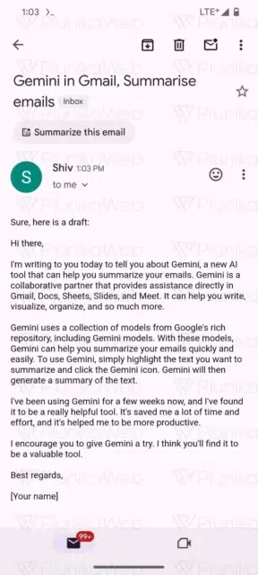The Gmail App Will Be Getting A "Summarize" Button Soon 5