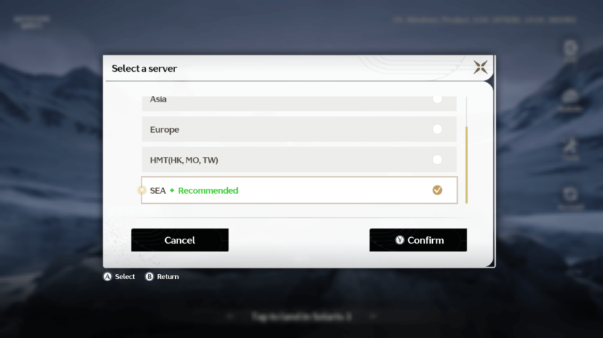Change server - Wuthering Waves