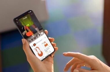 Person using Circle to Search feature on Google Pixel phone
