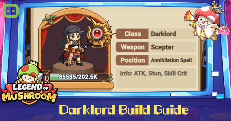 Featured image of the Darklord's build guide for Legend of Mushroom.