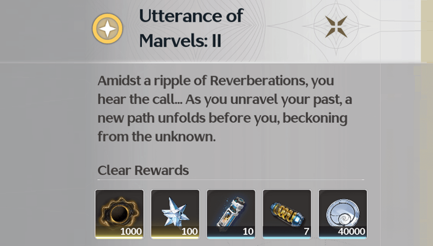 Wuthering Waves - Wuthering Waves - Main Quest - Utterance of Marvels - Rewards