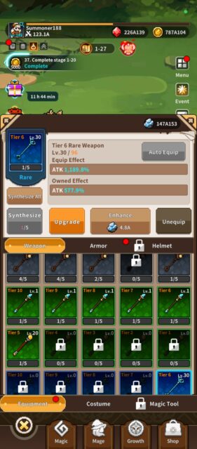 Battlemage Idle Equipment