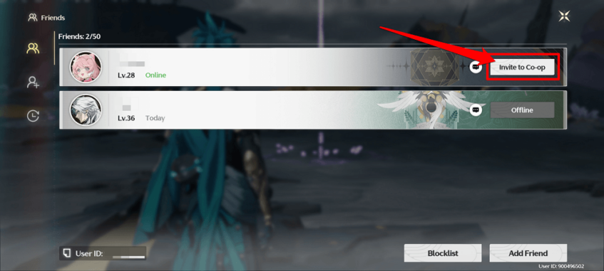 Friends Interface - Wuthering Waves